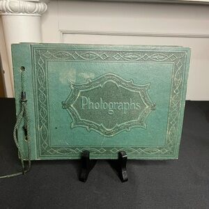 Vintage 1953 b&w photo album family vacation almost complete